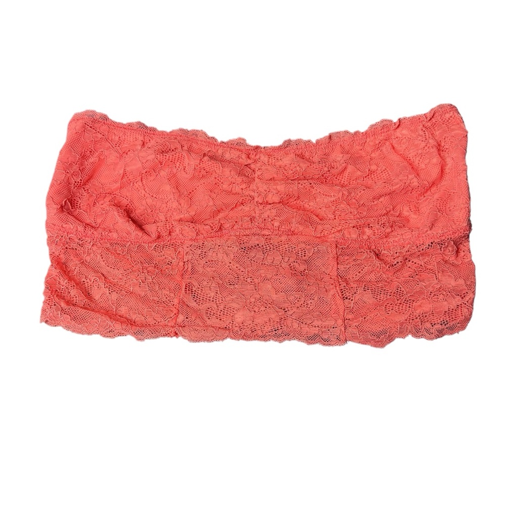 American Eagle Outfitters Lace Bandeau in Coral Pink